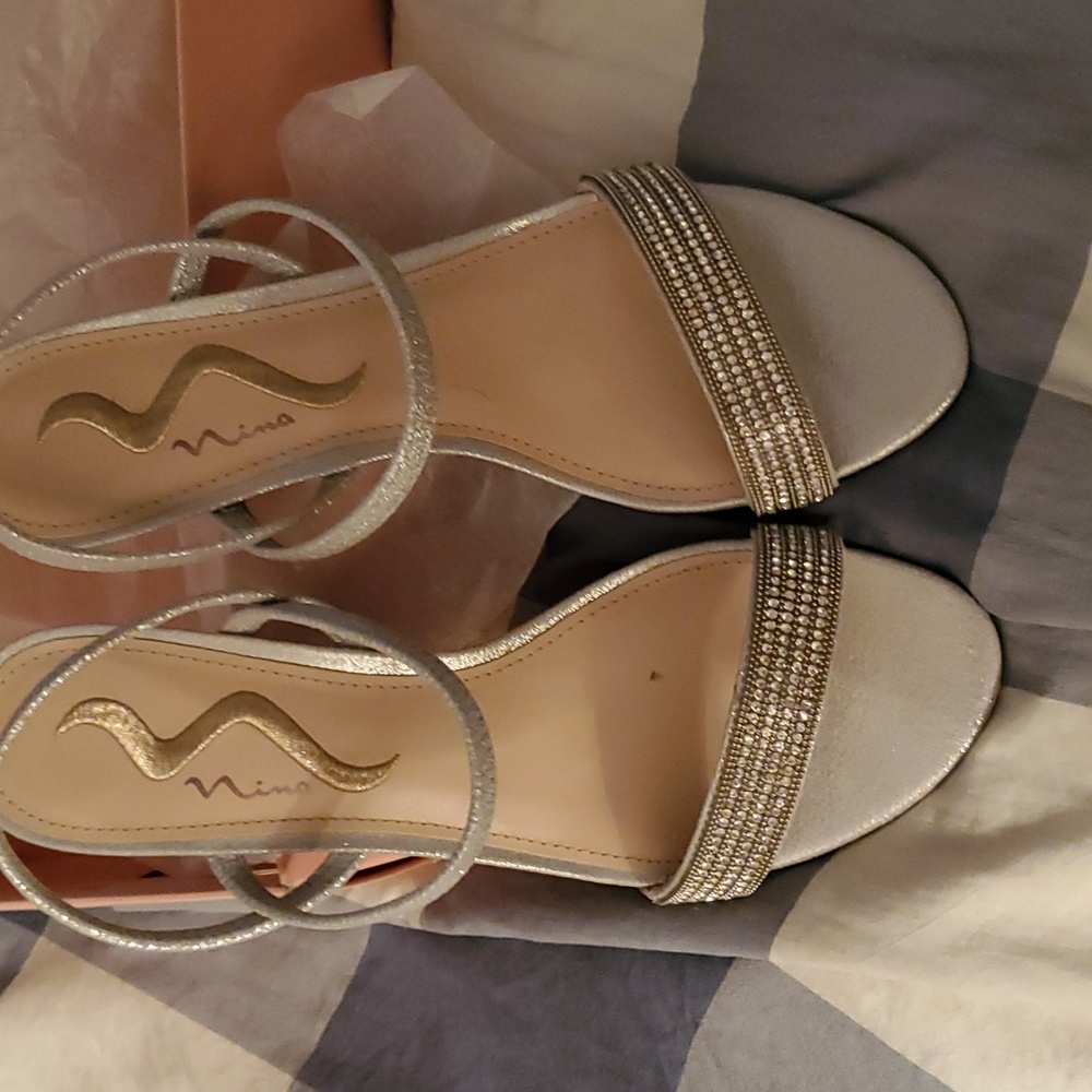 Silver Reflective Sandals